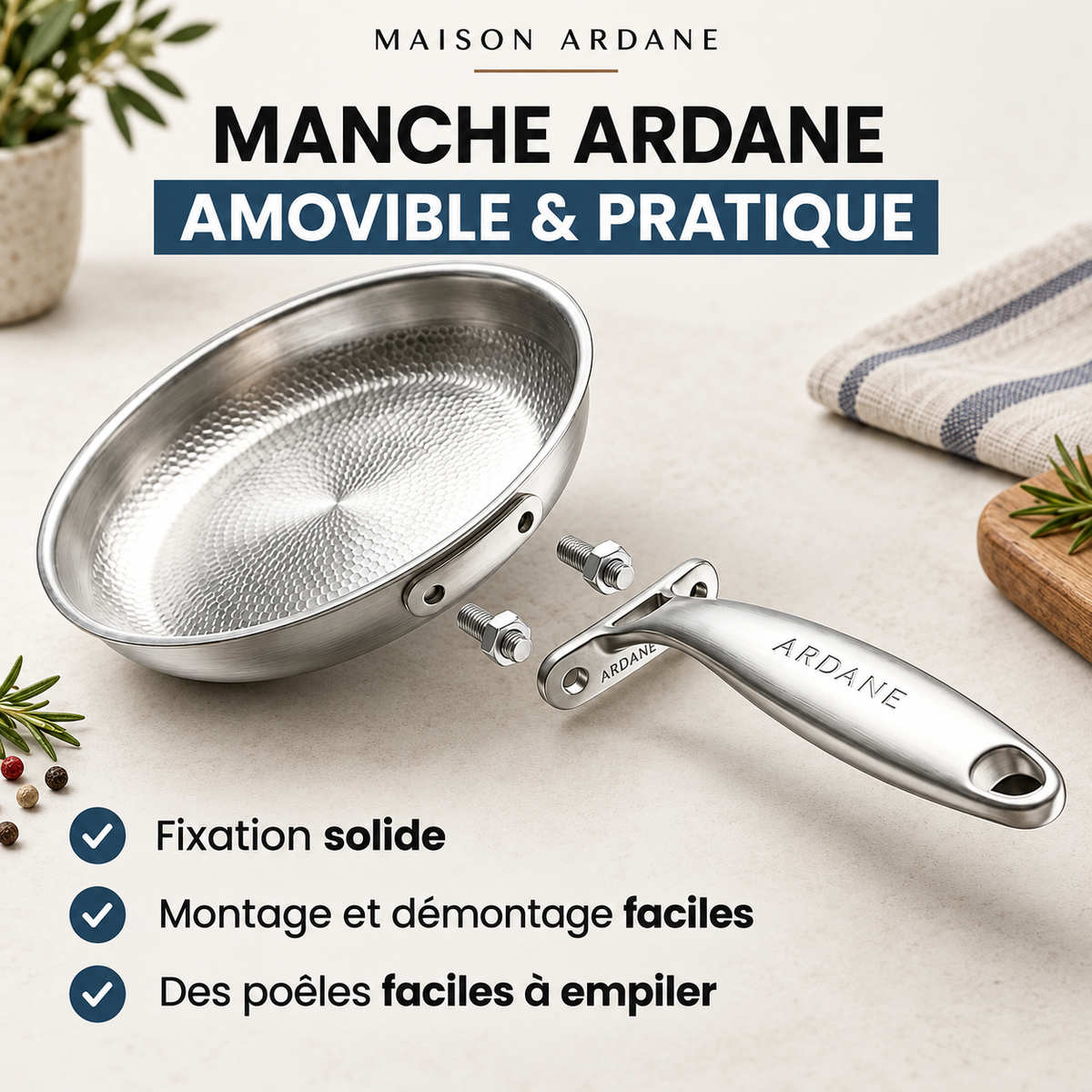 Poêle en titane Ardane